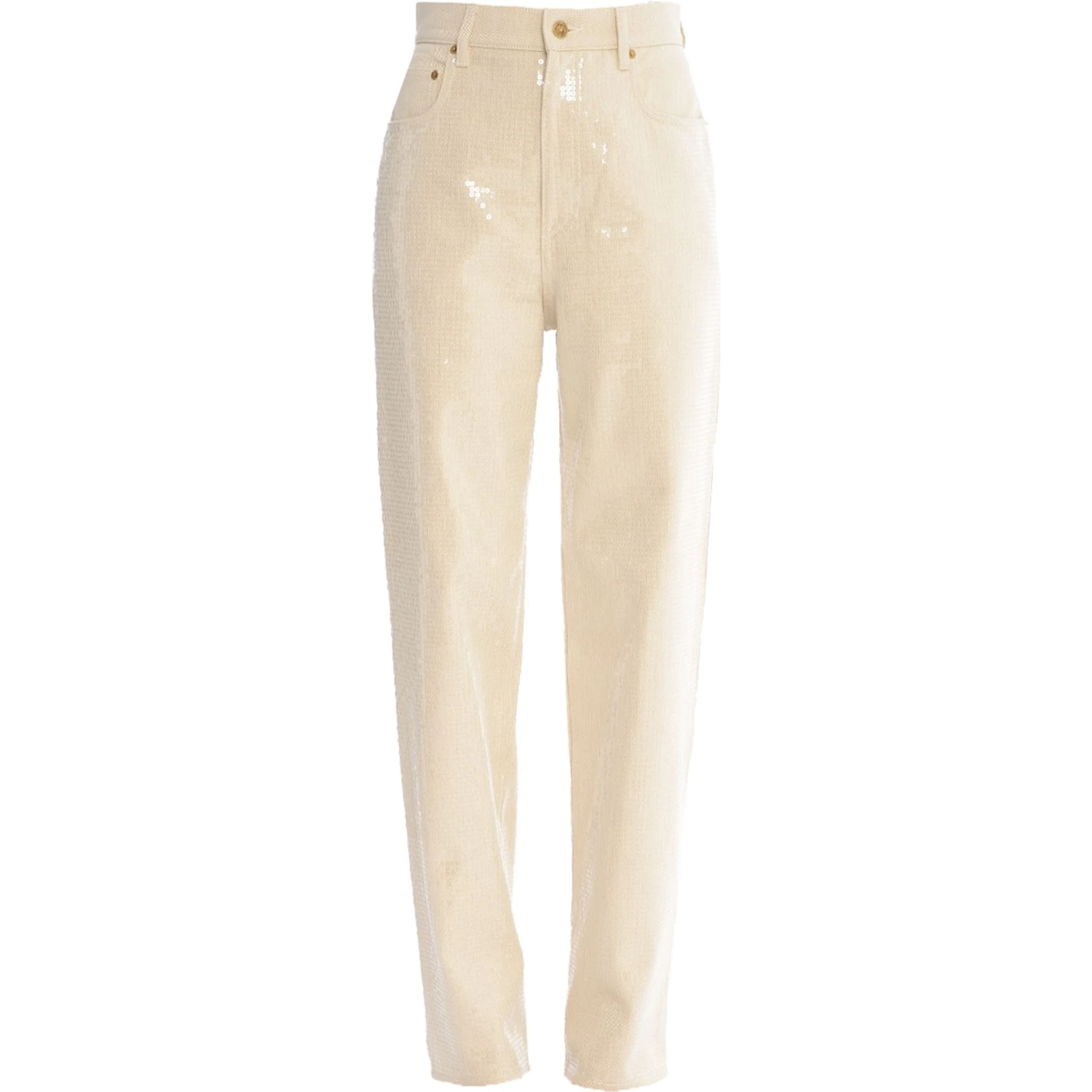 transparent all-over sequins jeans