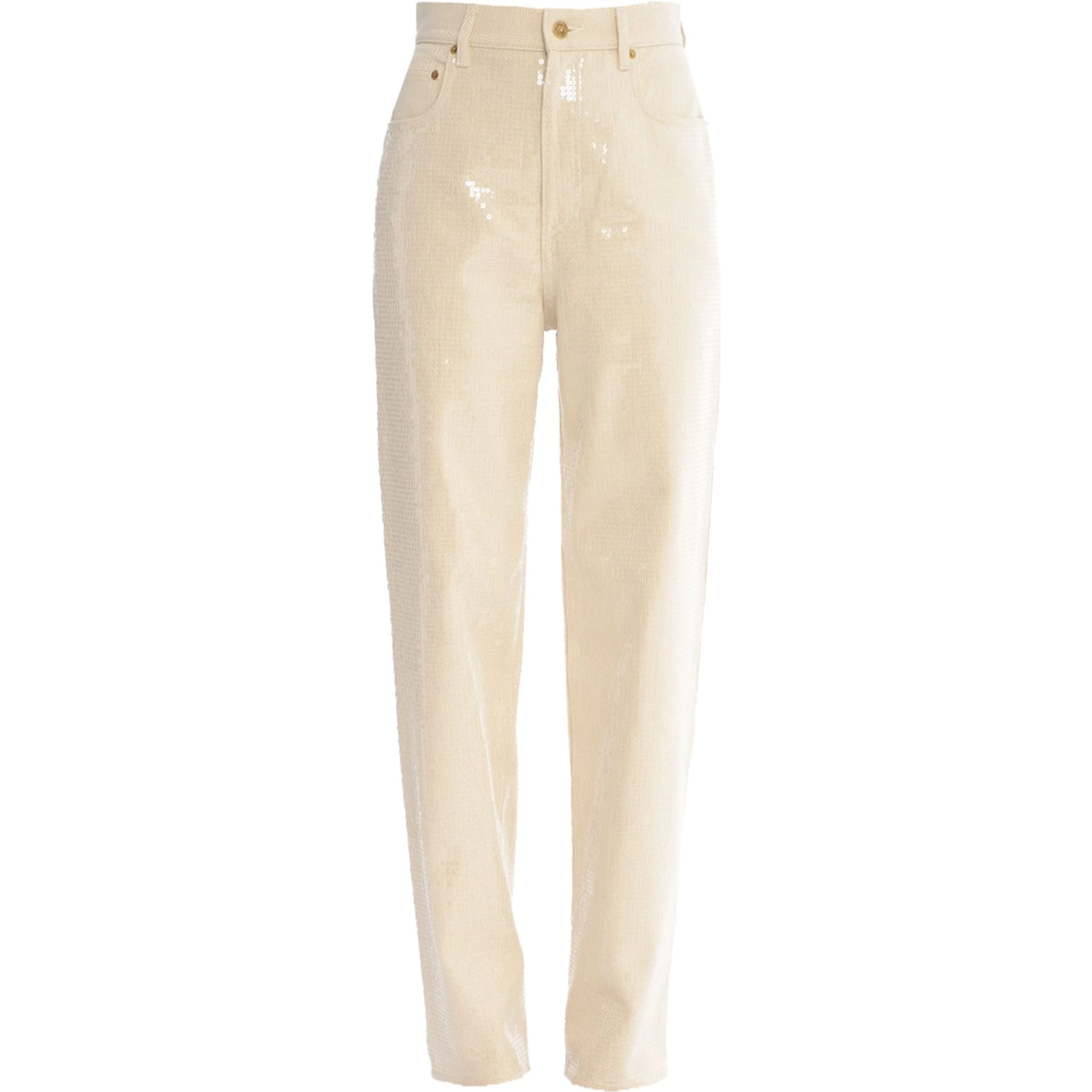 transparent all-over sequins jeans