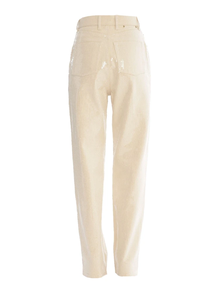 transparent all-over sequins jeans alternative