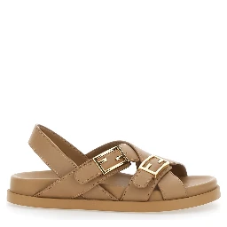 "Fendi Feel" leather sandals