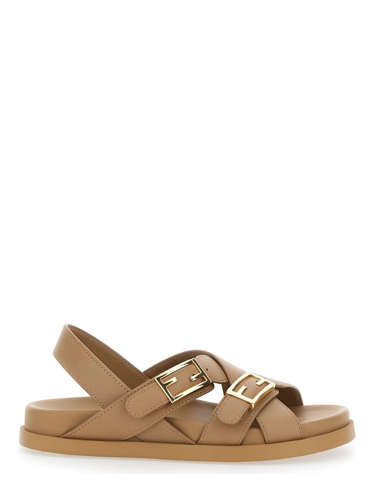 "Fendi Feel" leather sandals