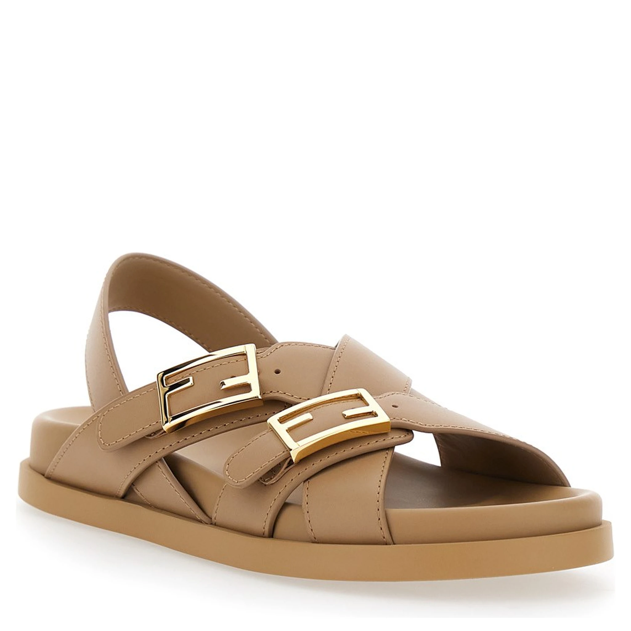 "Fendi Feel" leather sandals
