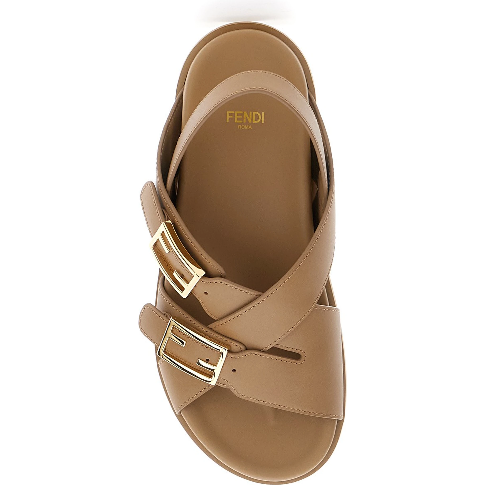 "Fendi Feel" leather sandals