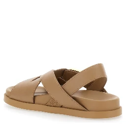 "Fendi Feel" leather sandals