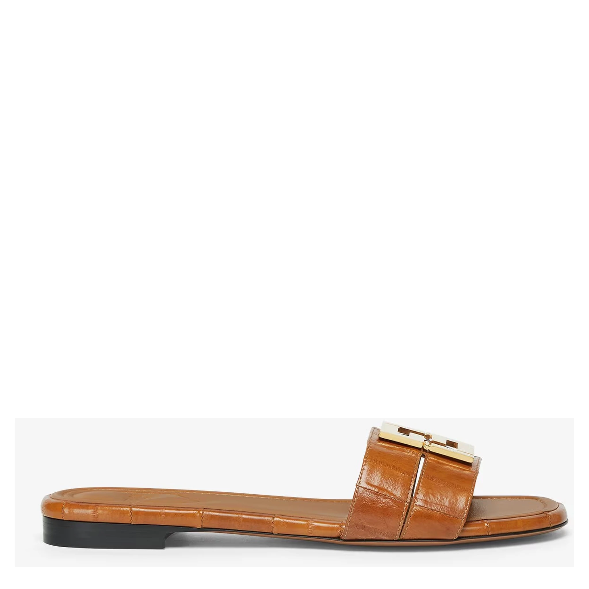 "Fendi FFold" slides sandals