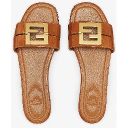 "Fendi FFold" slides sandals