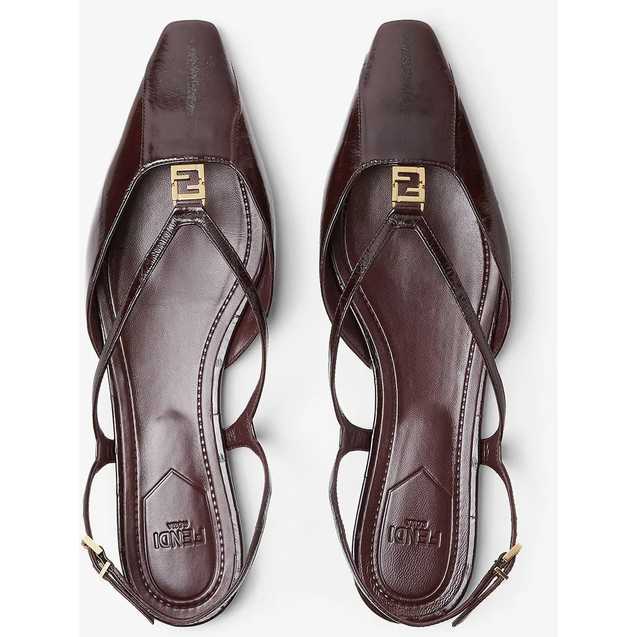 "Fendi FFold" slingback sandals