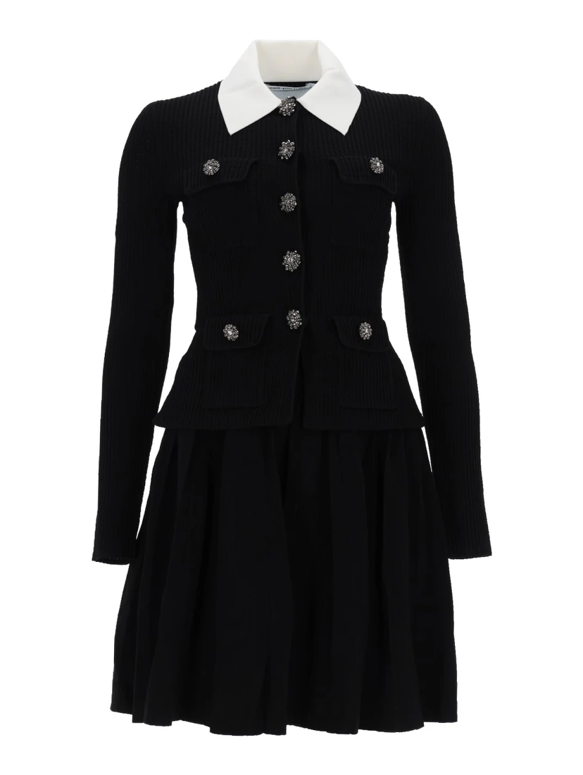 MINI DRESS WITH CONTRASTING COLLAR