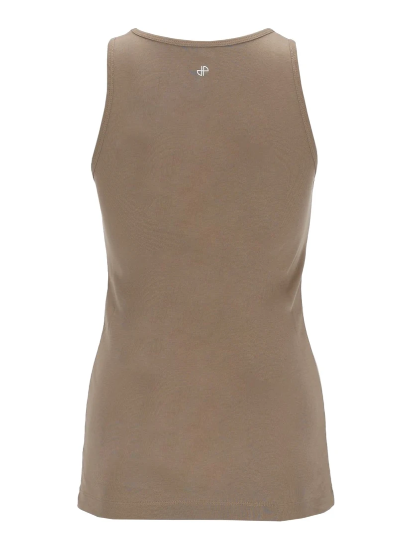 تيشيرت بدون أكمام مطبوع عليه شعار