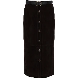 SUEDE MIDI SKIRT