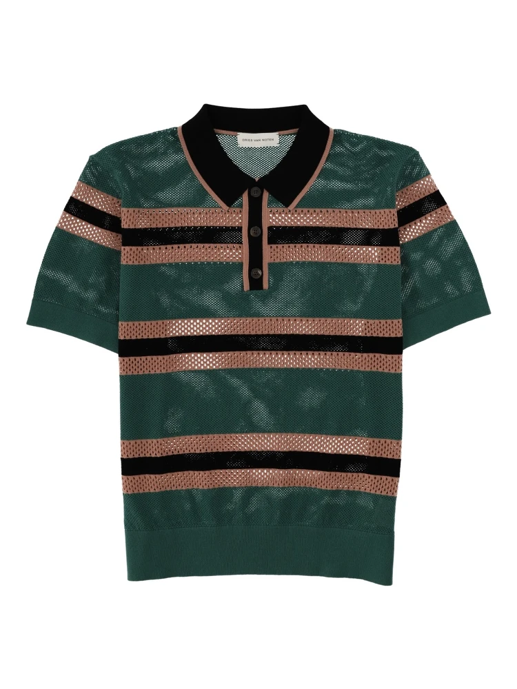 POLO "MERCY STRIPE" TRAFORATA