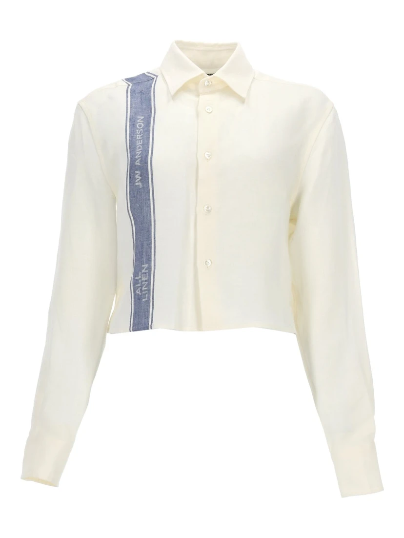 LINEN SHIRT WITH LOGO