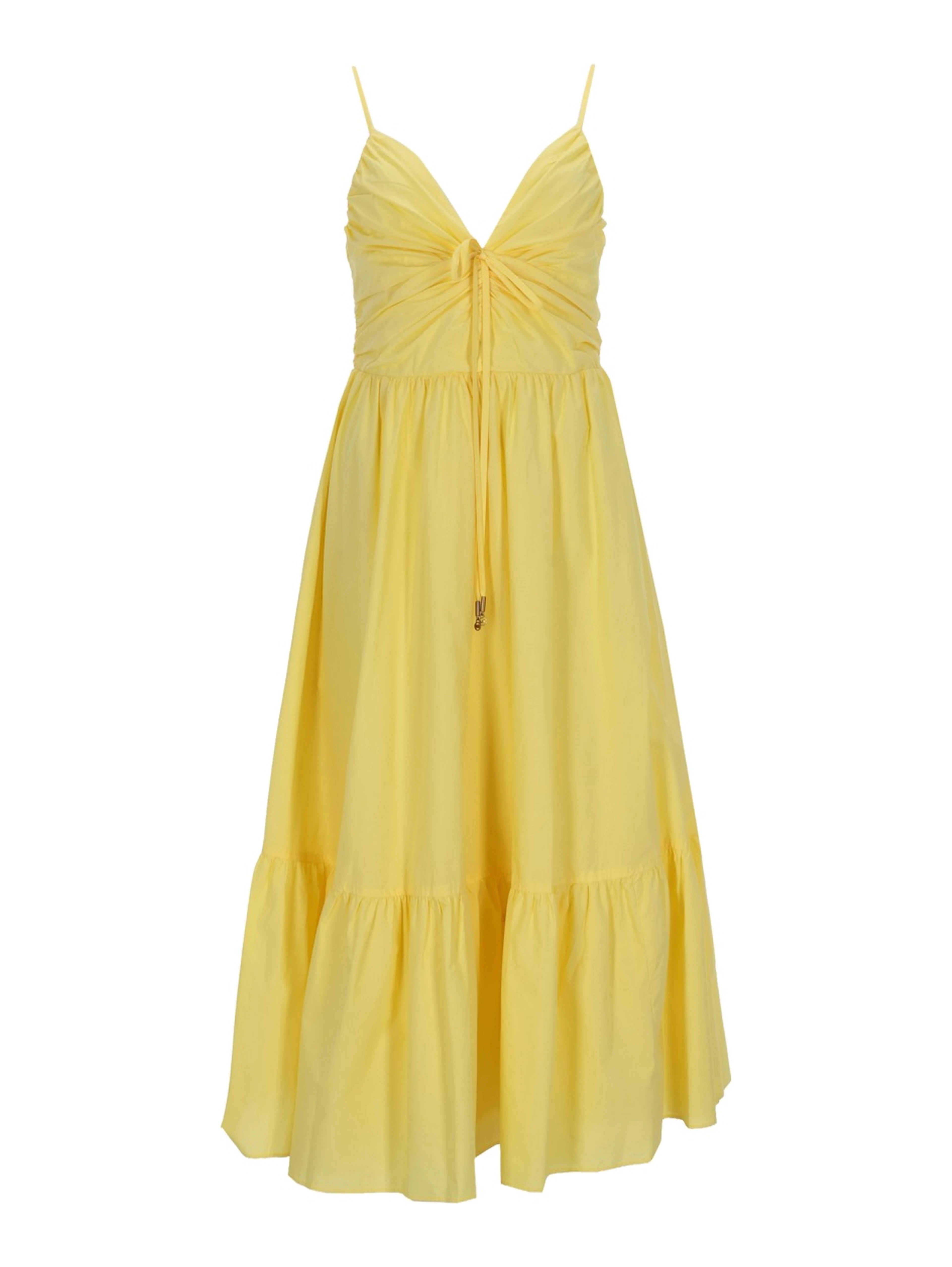 V-NECK MIDI DRESS