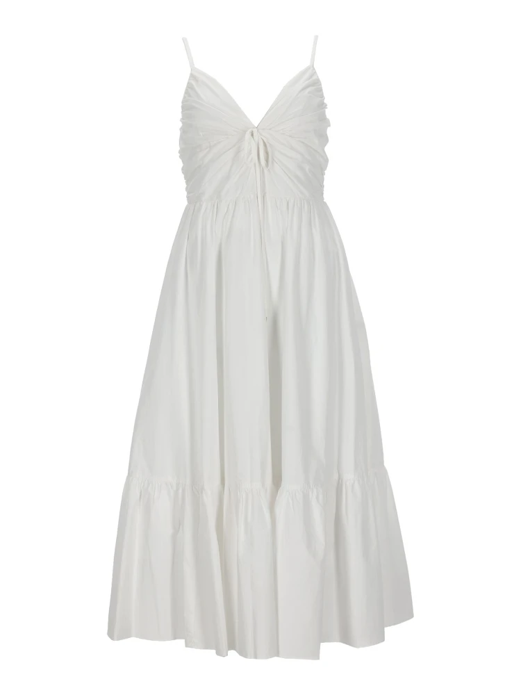 V-NECK MIDI DRESS