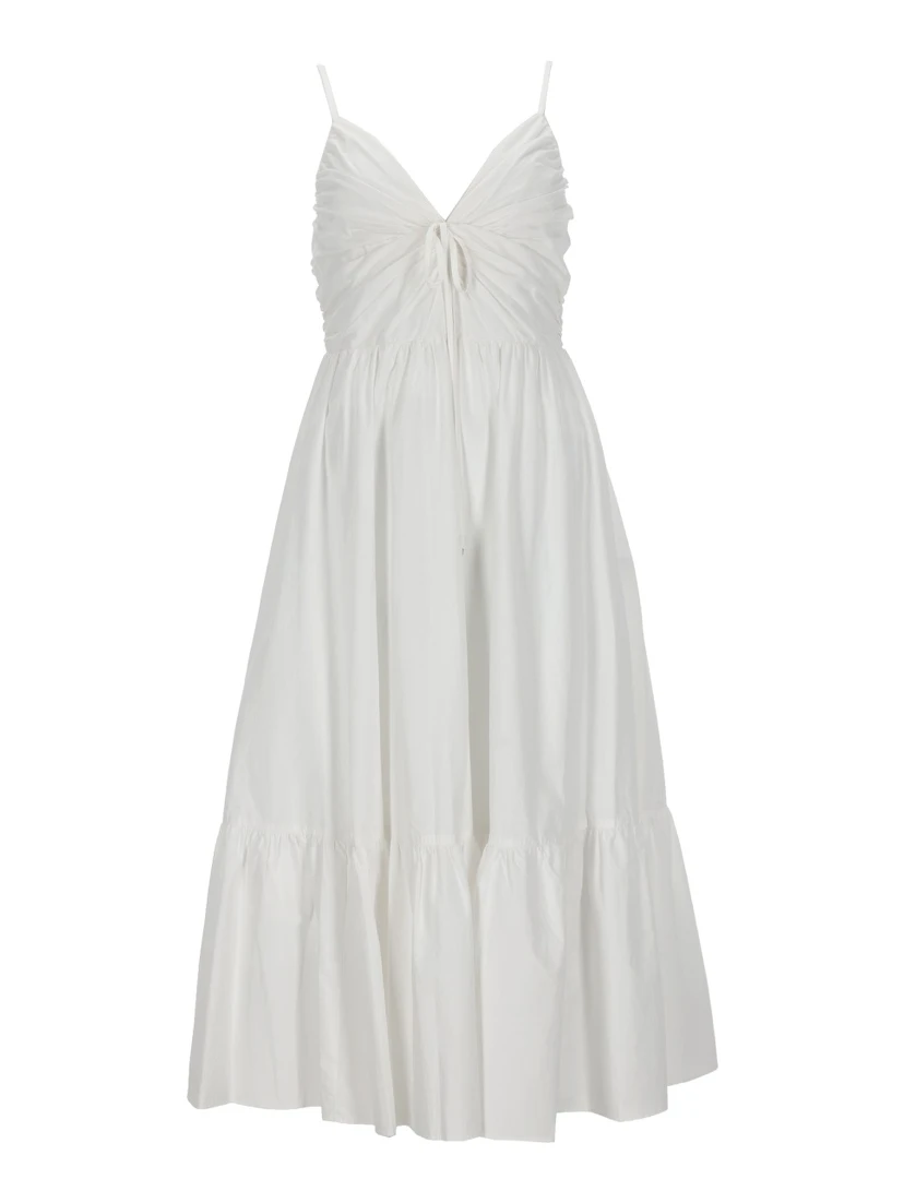 V-NECK MIDI DRESS