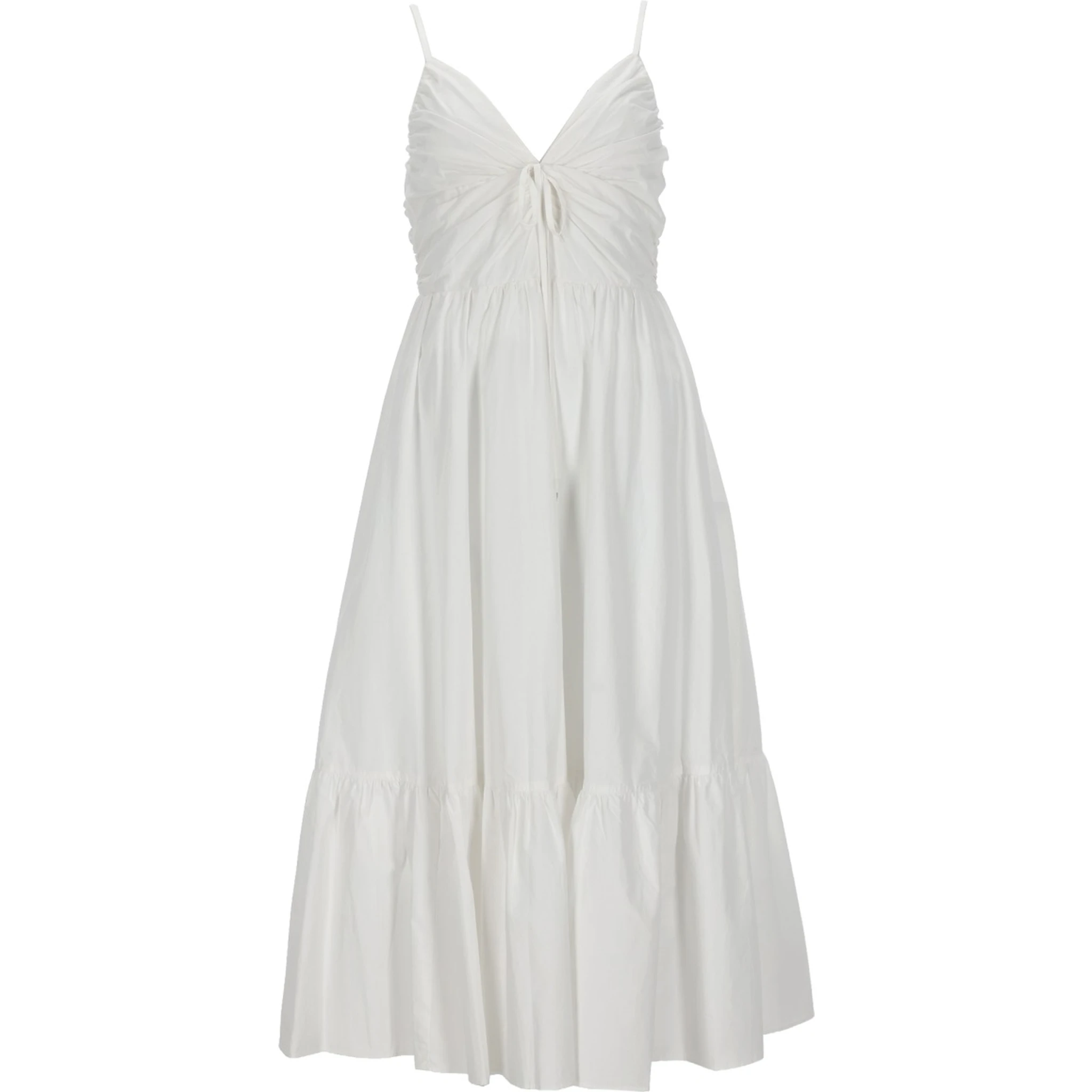 V-NECK MIDI DRESS