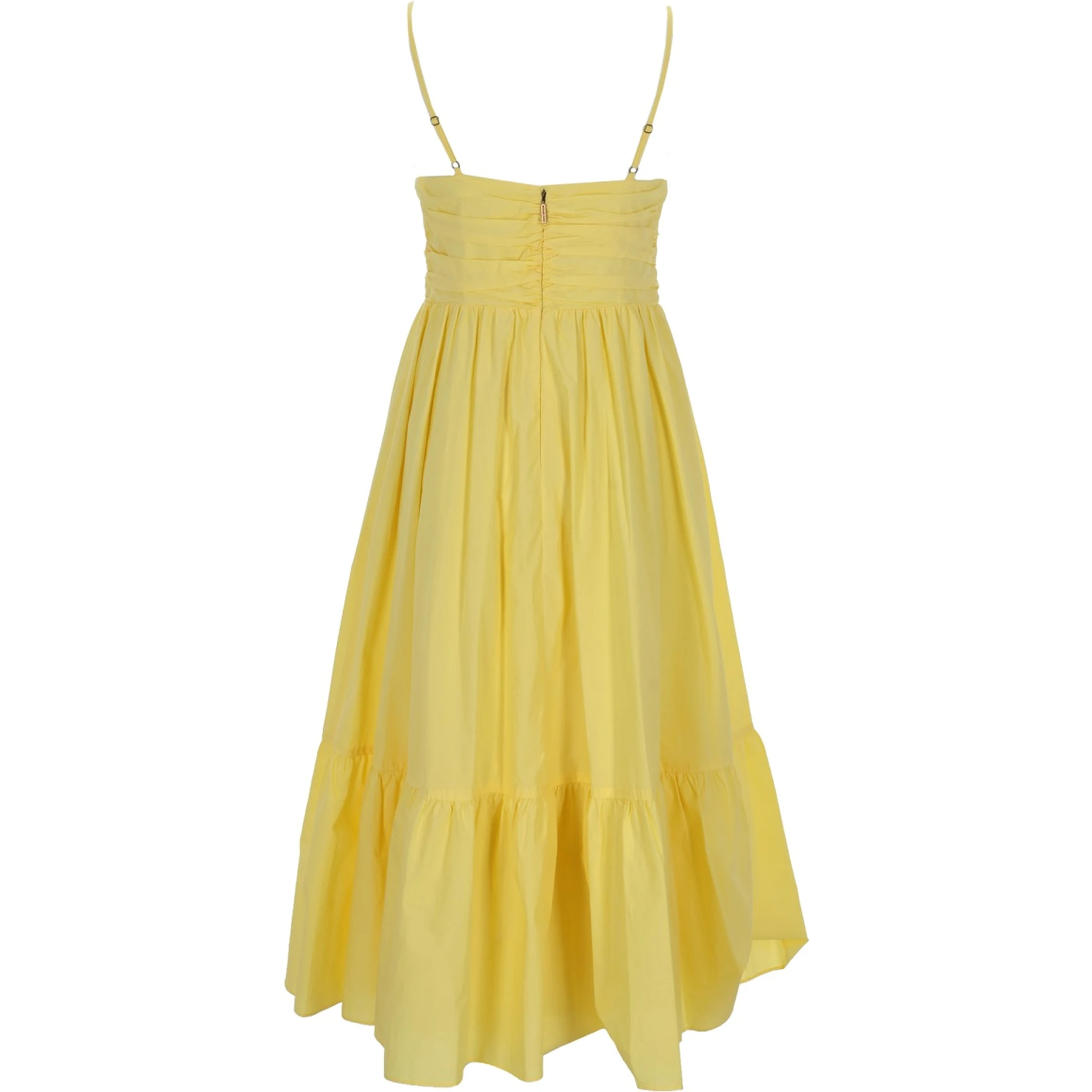 فستان ميدي بياقة على شكل حرف V