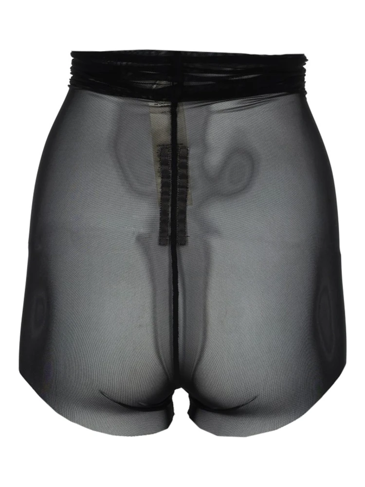 SEMI-TRANSPARENT HIGH-WAISTED SHORTS alternative