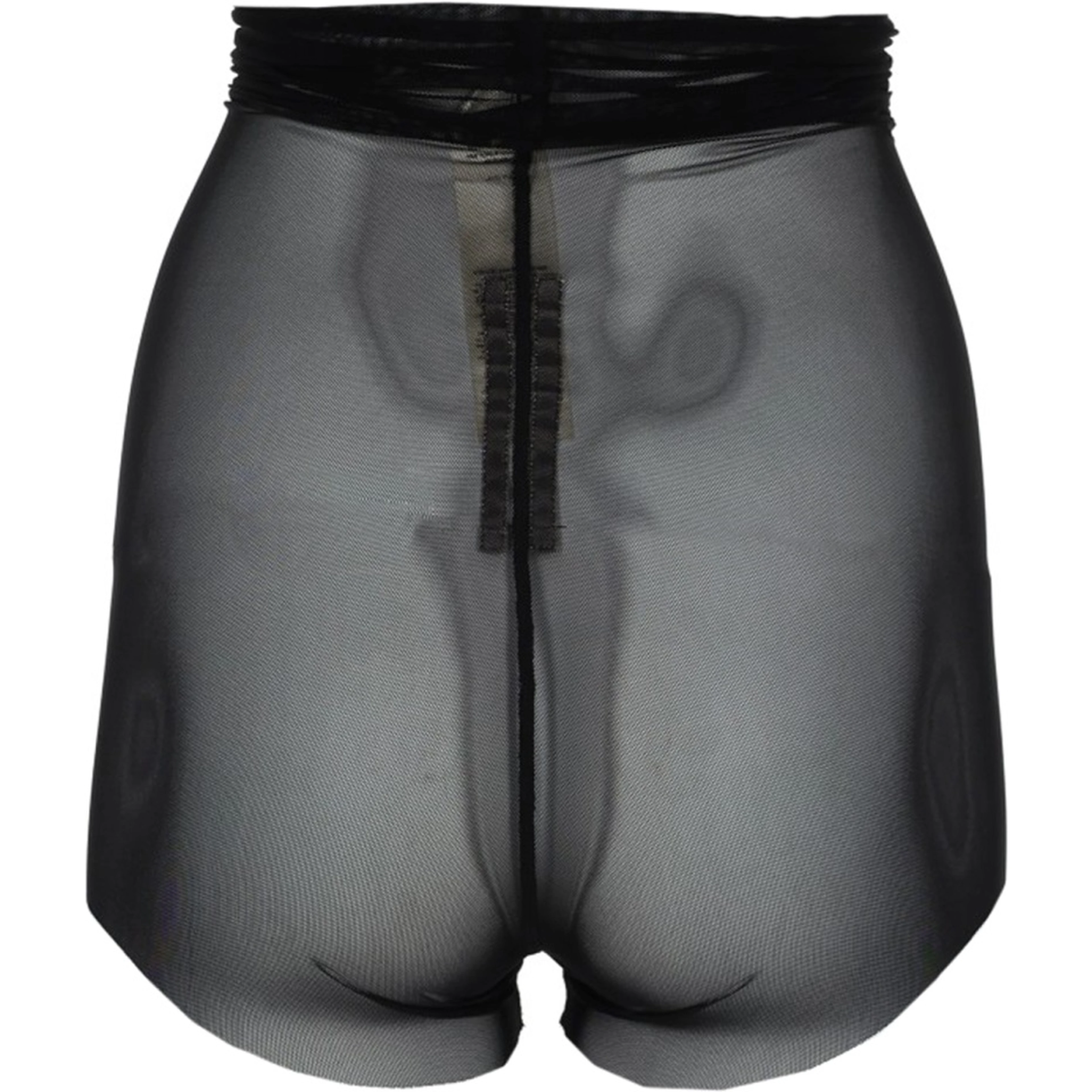 SEMI-TRANSPARENT HIGH-WAISTED SHORTS