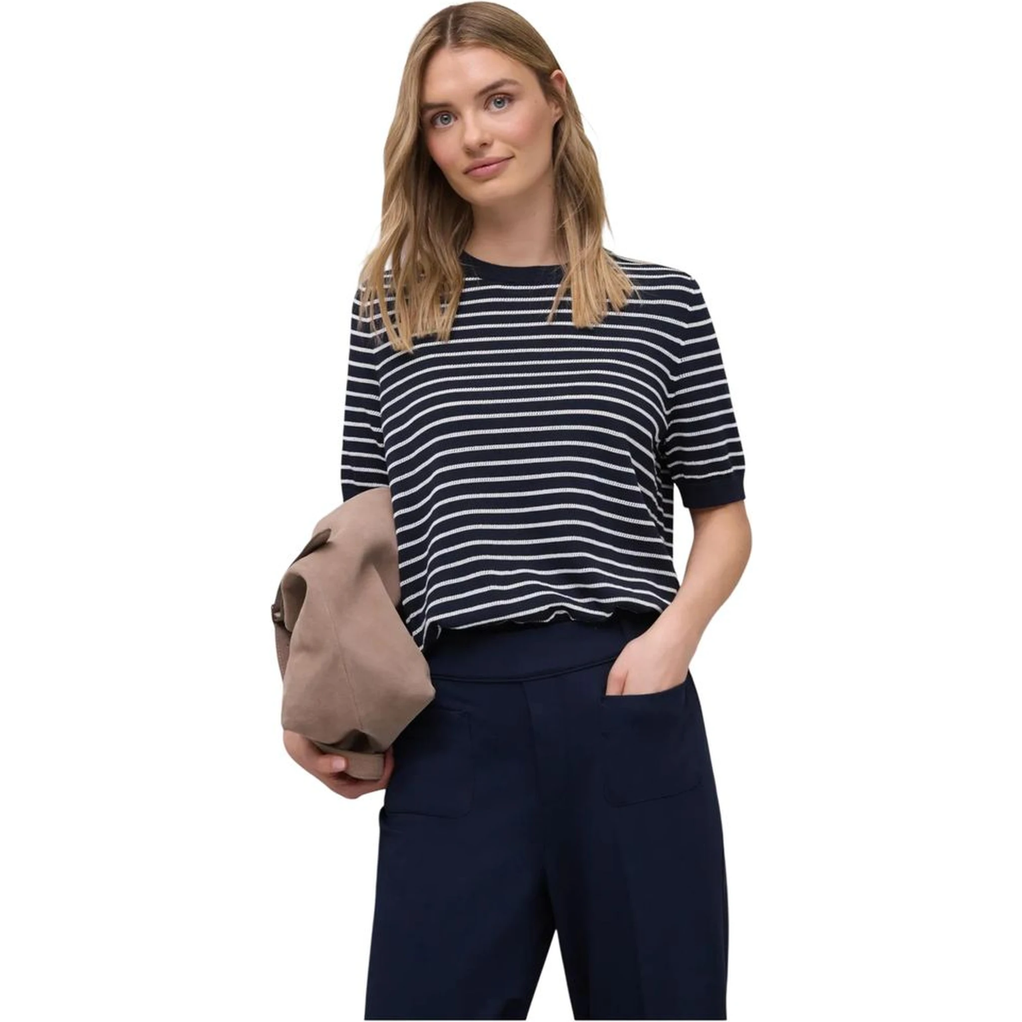 Blue Viscose T-Shirt