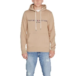 Beige Cotton Hoodie