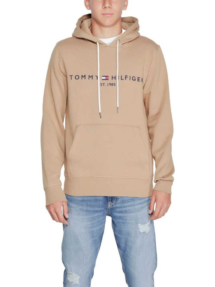Beige Cotton Hoodie