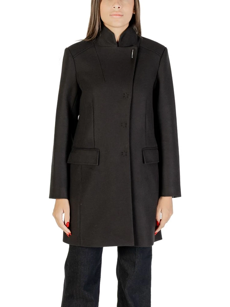 Black Polyester Coat