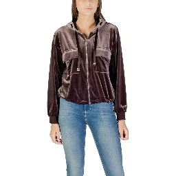 Brown Polyester Hoodie