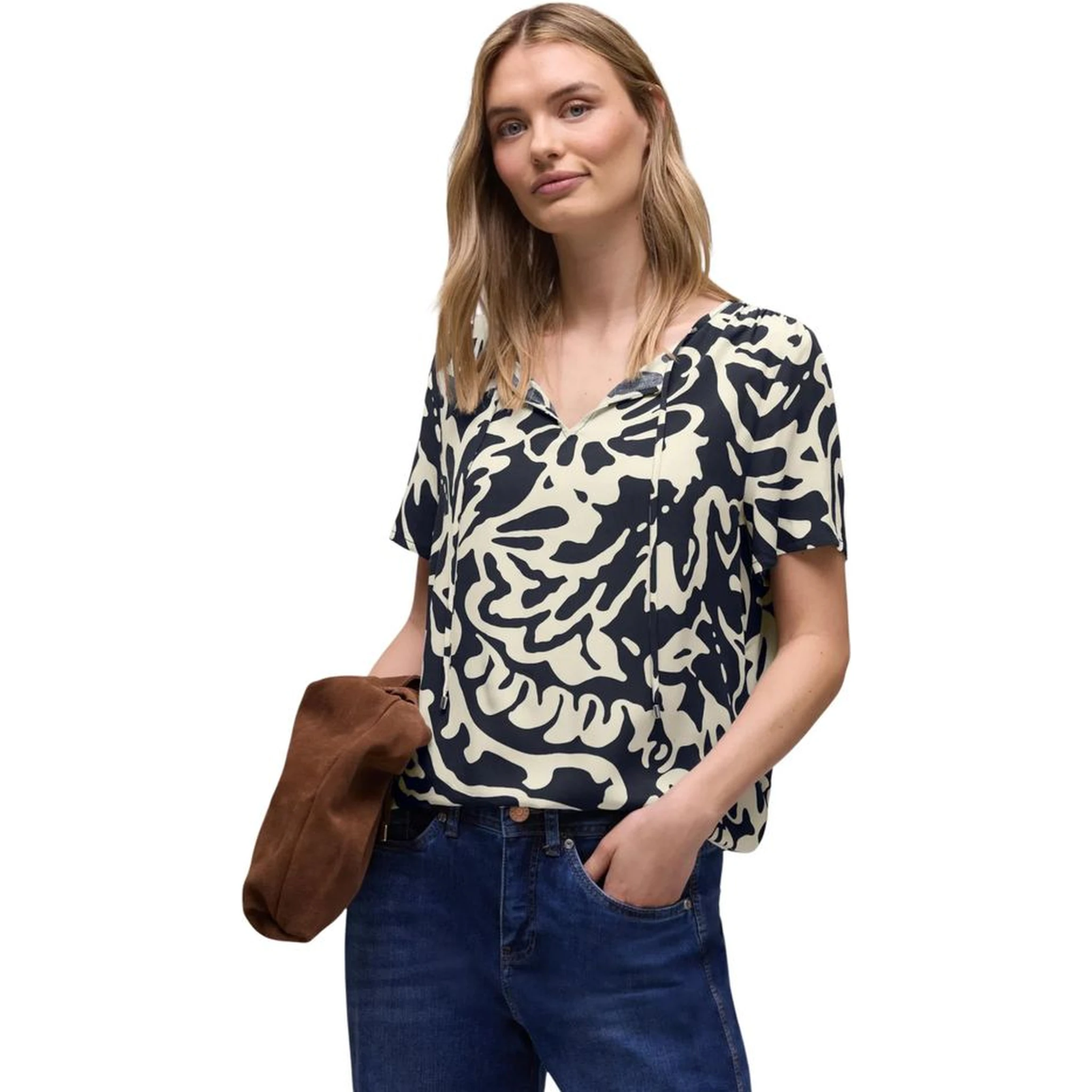 Blue Viscose Blouse