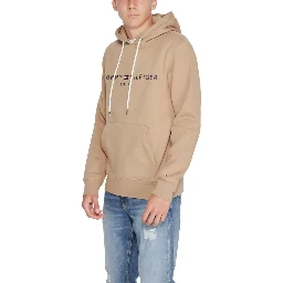 Beige Cotton Hoodie