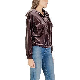 Brown Polyester Hoodie