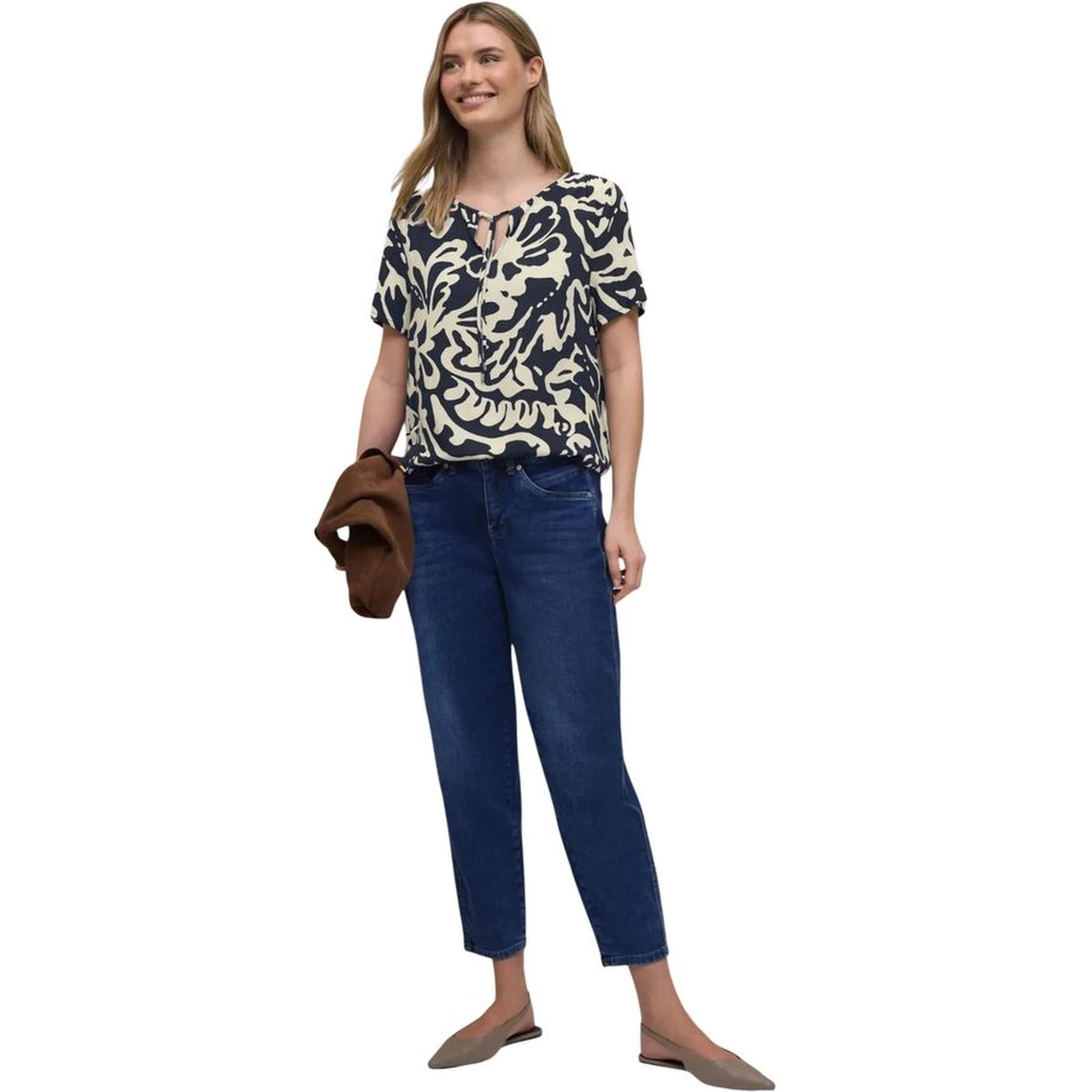 Blue Viscose Blouse