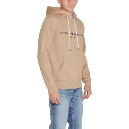 Beige Cotton Hoodie
