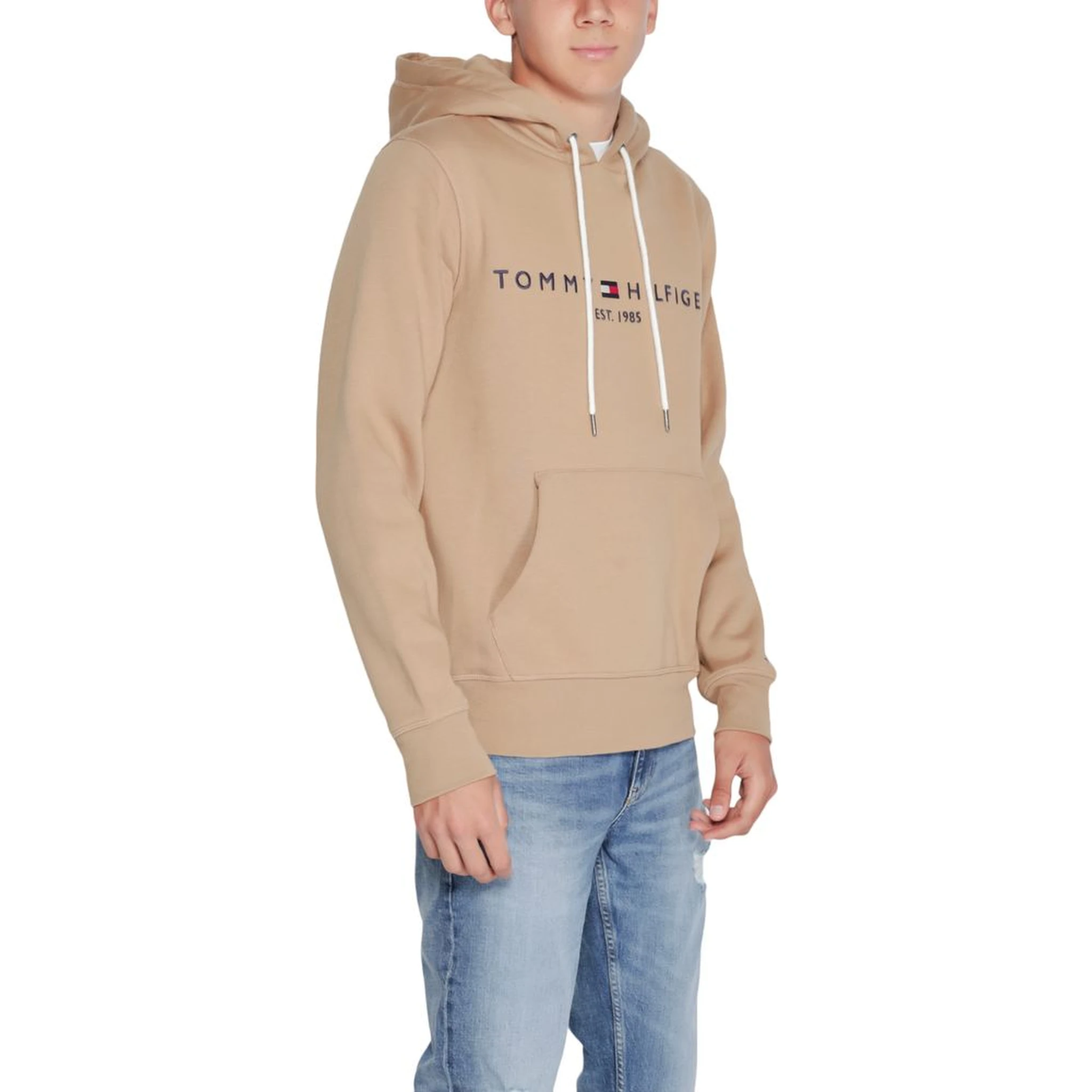 Beige Cotton Hoodie