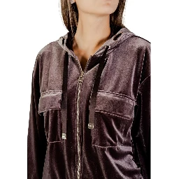 Brown Polyester Hoodie