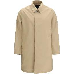 Beige Polyester Trench Coat