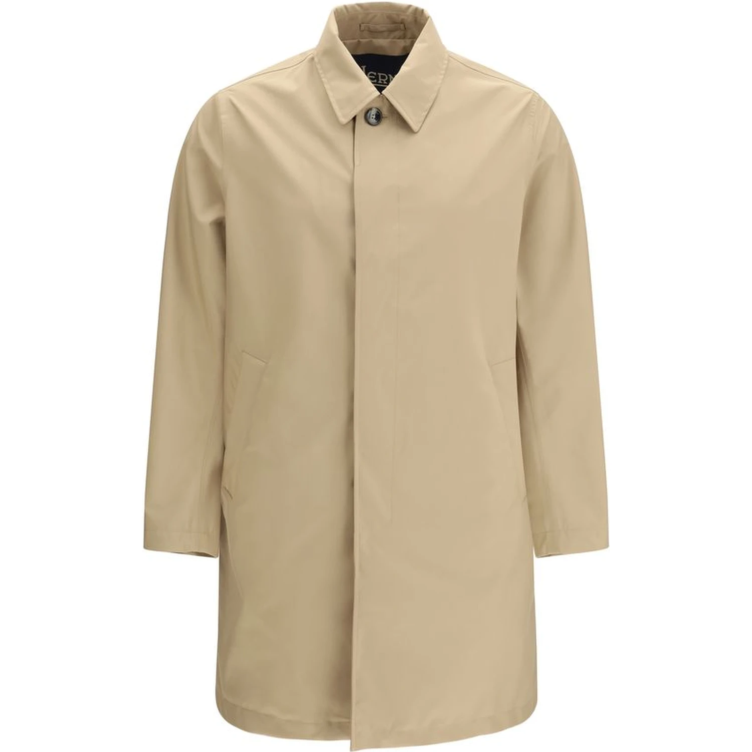 Beige Polyester Trench Coat