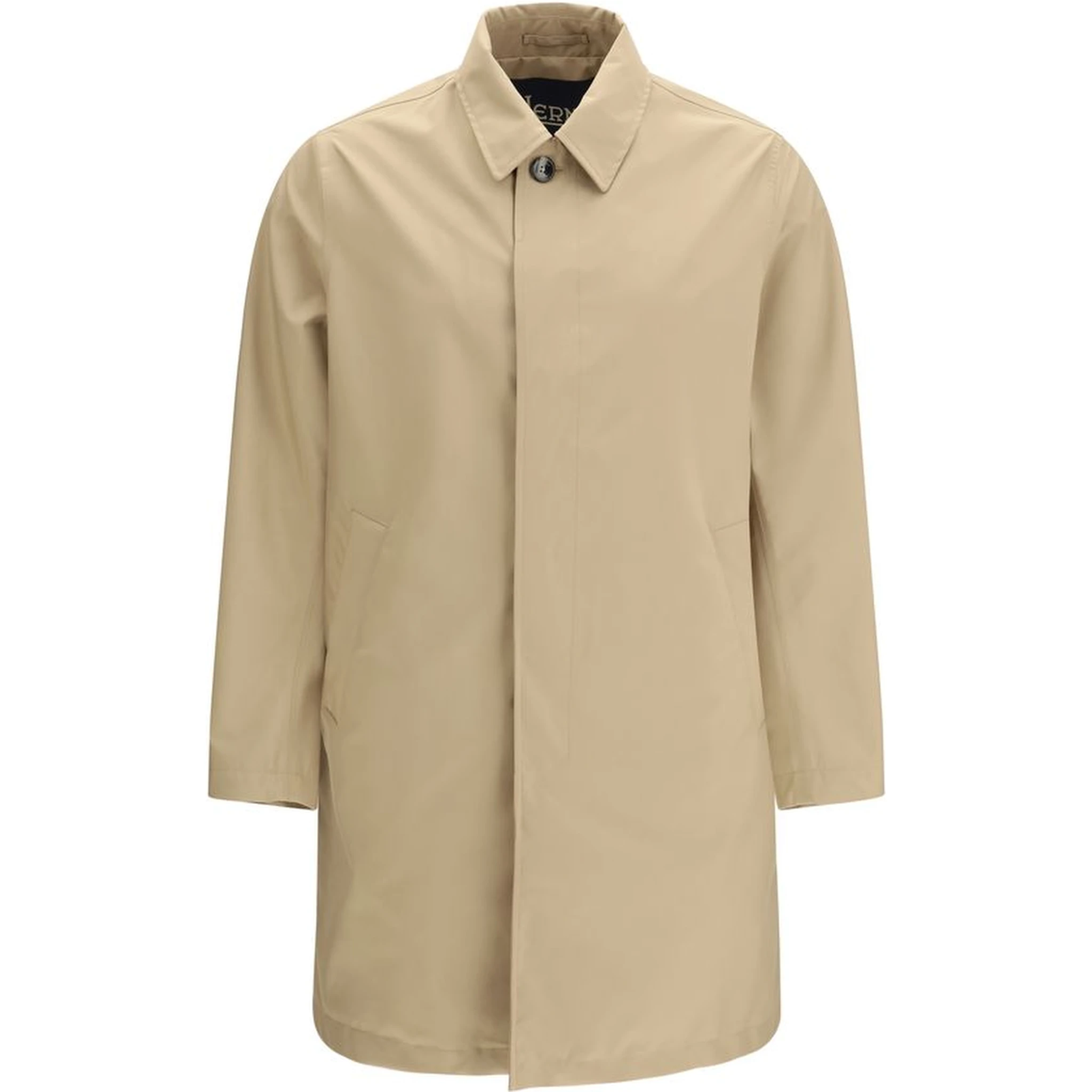 Beige Polyester Trench Coat