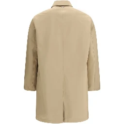 Beige Polyester Trench Coat