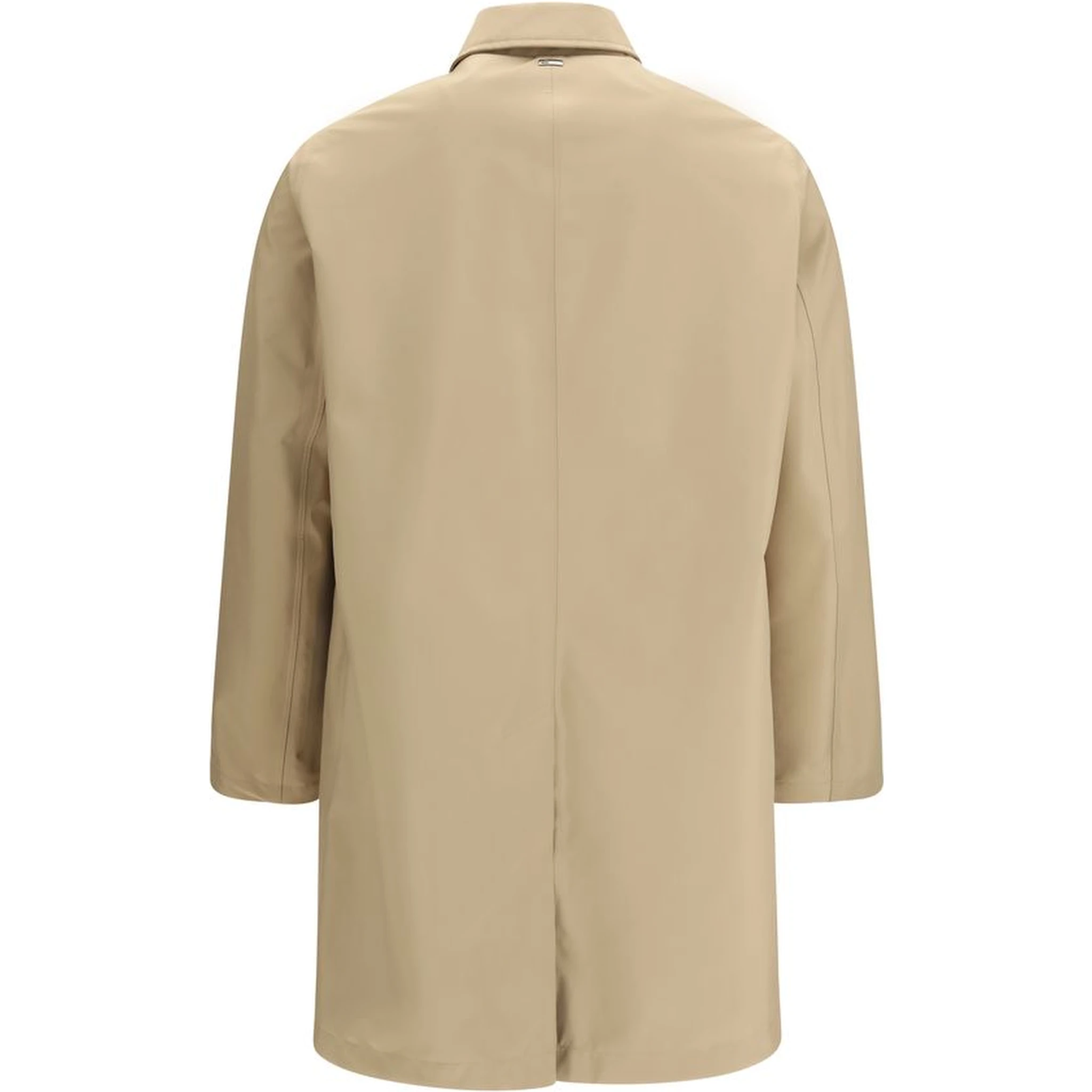 Beige Polyester Trench Coat