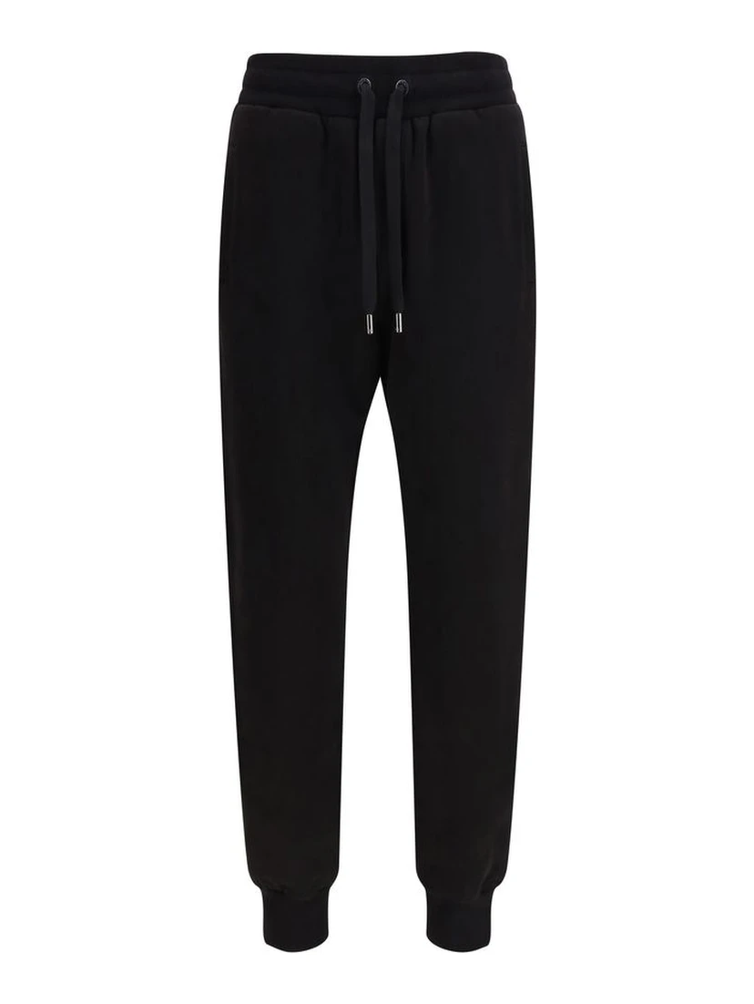 Black Cotton Casual Pants