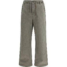 Bicolor Cotton Casual Pants