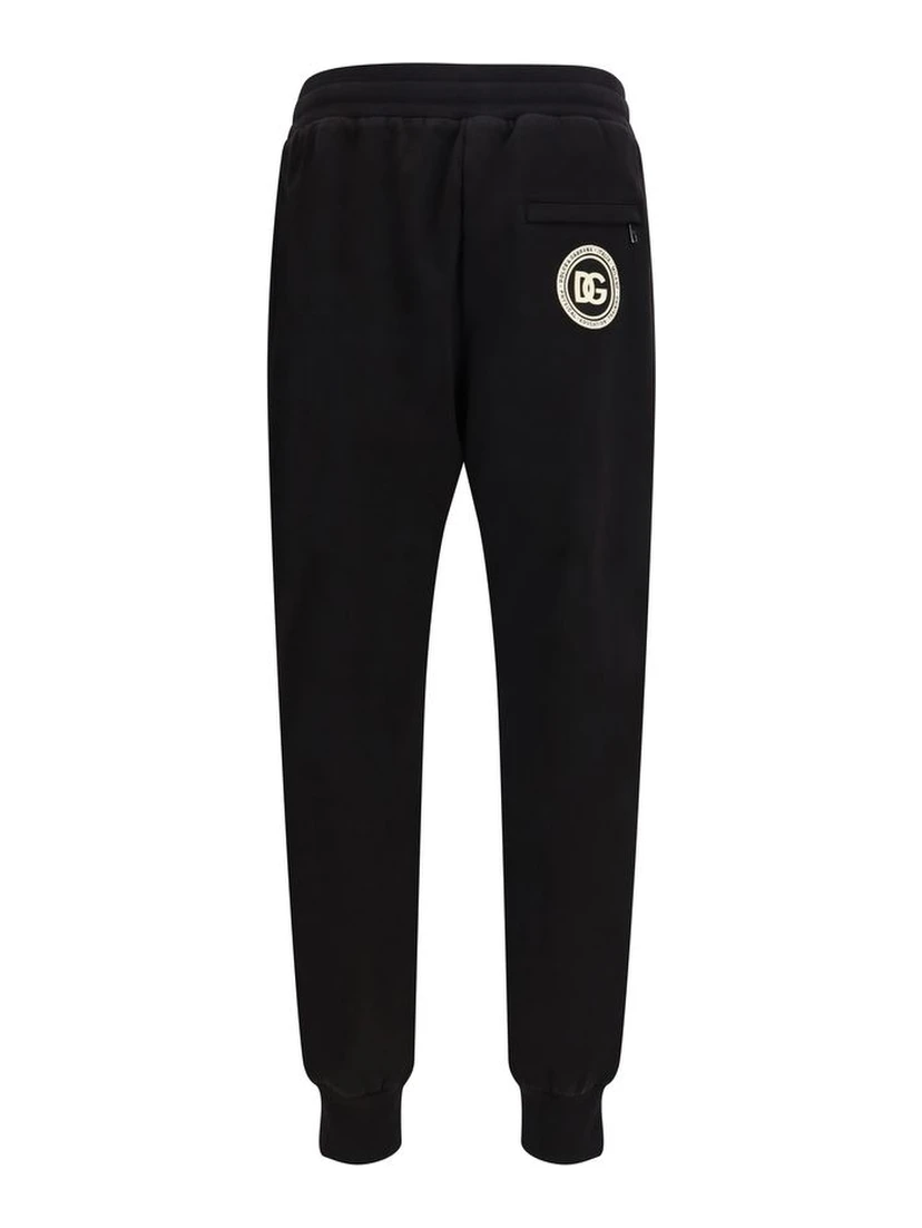 Black Cotton Casual Pants