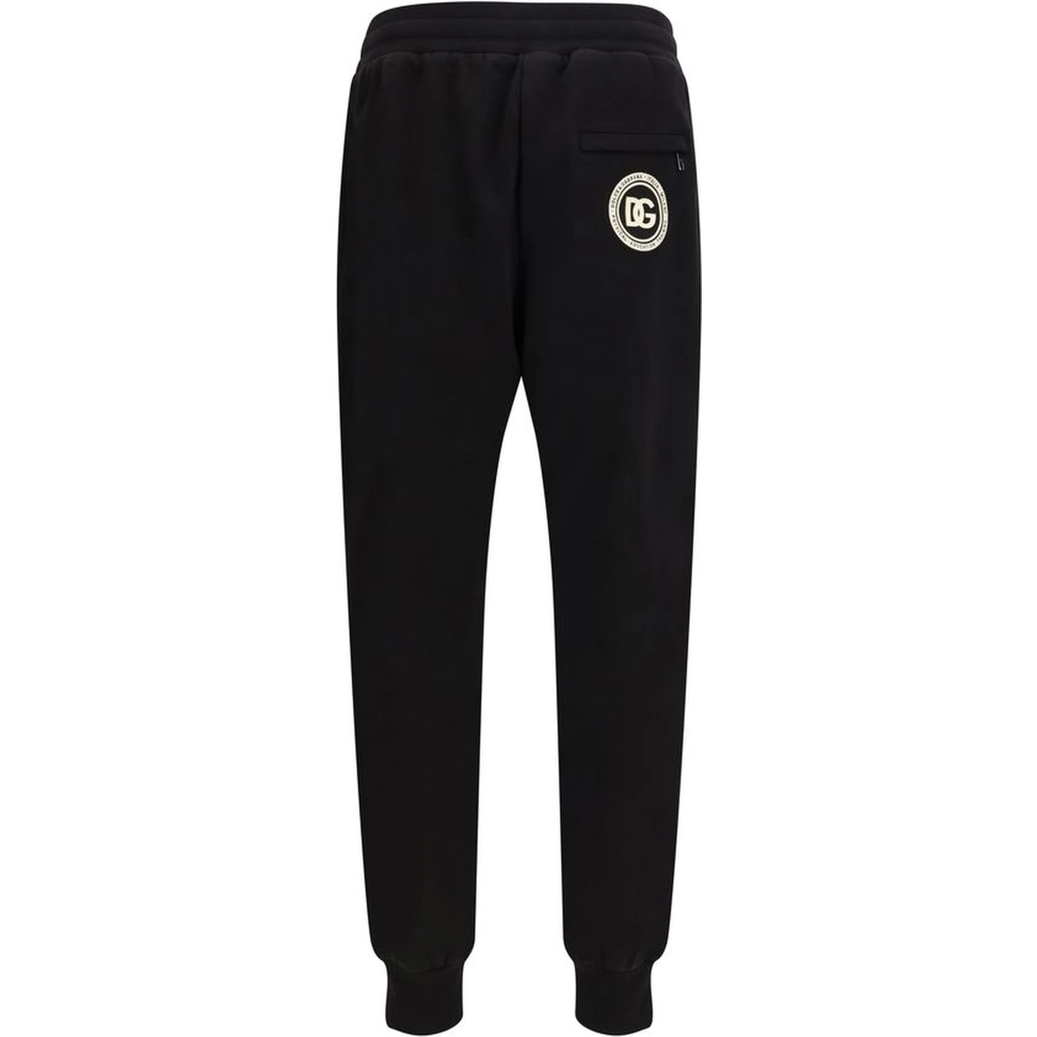 Black Cotton Casual Pants