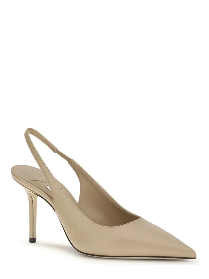 Beige Calf Leather Bos Taurus Platform Pumps