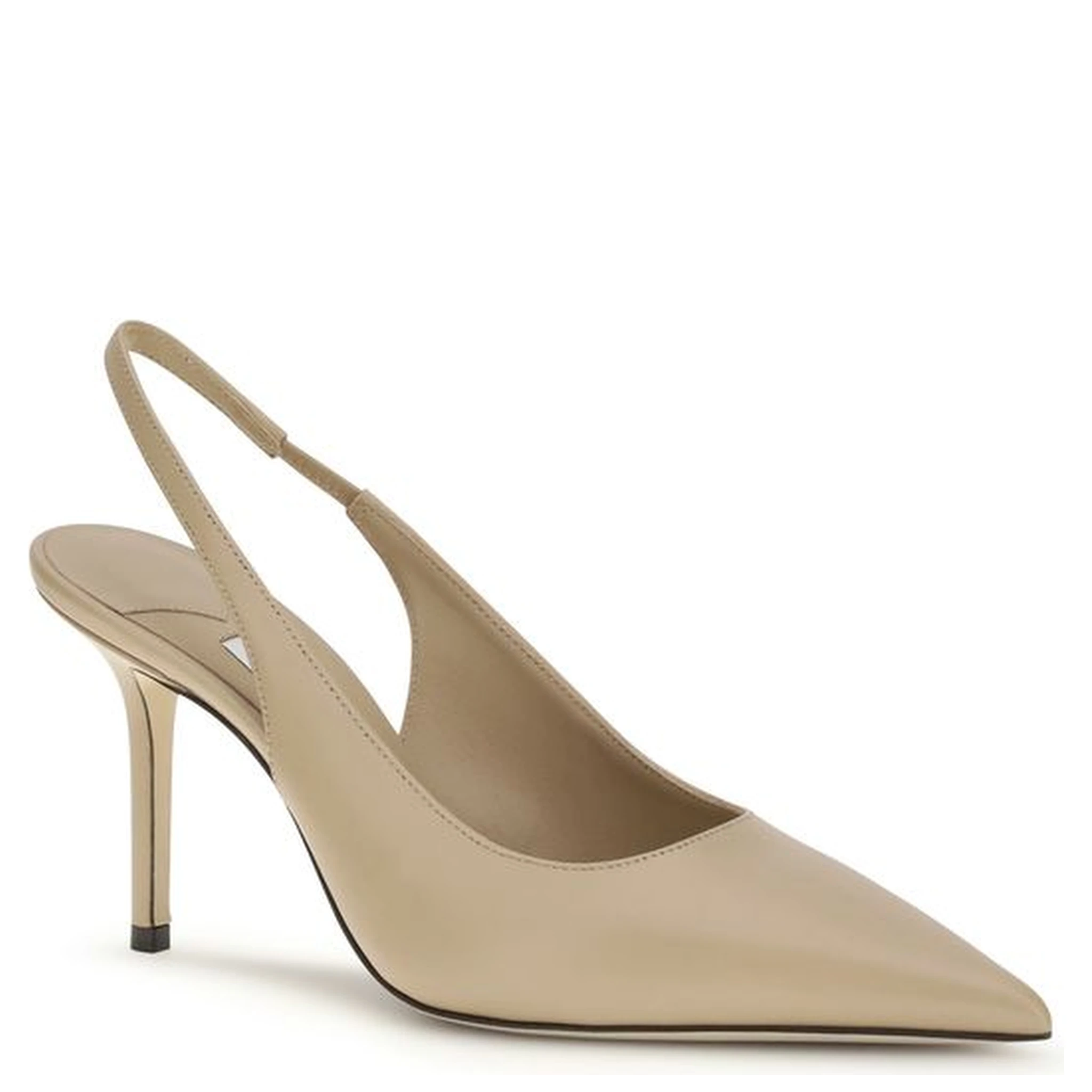Beige Calf Leather Bos Taurus Platform Pumps