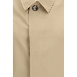 Beige Polyester Trench Coat