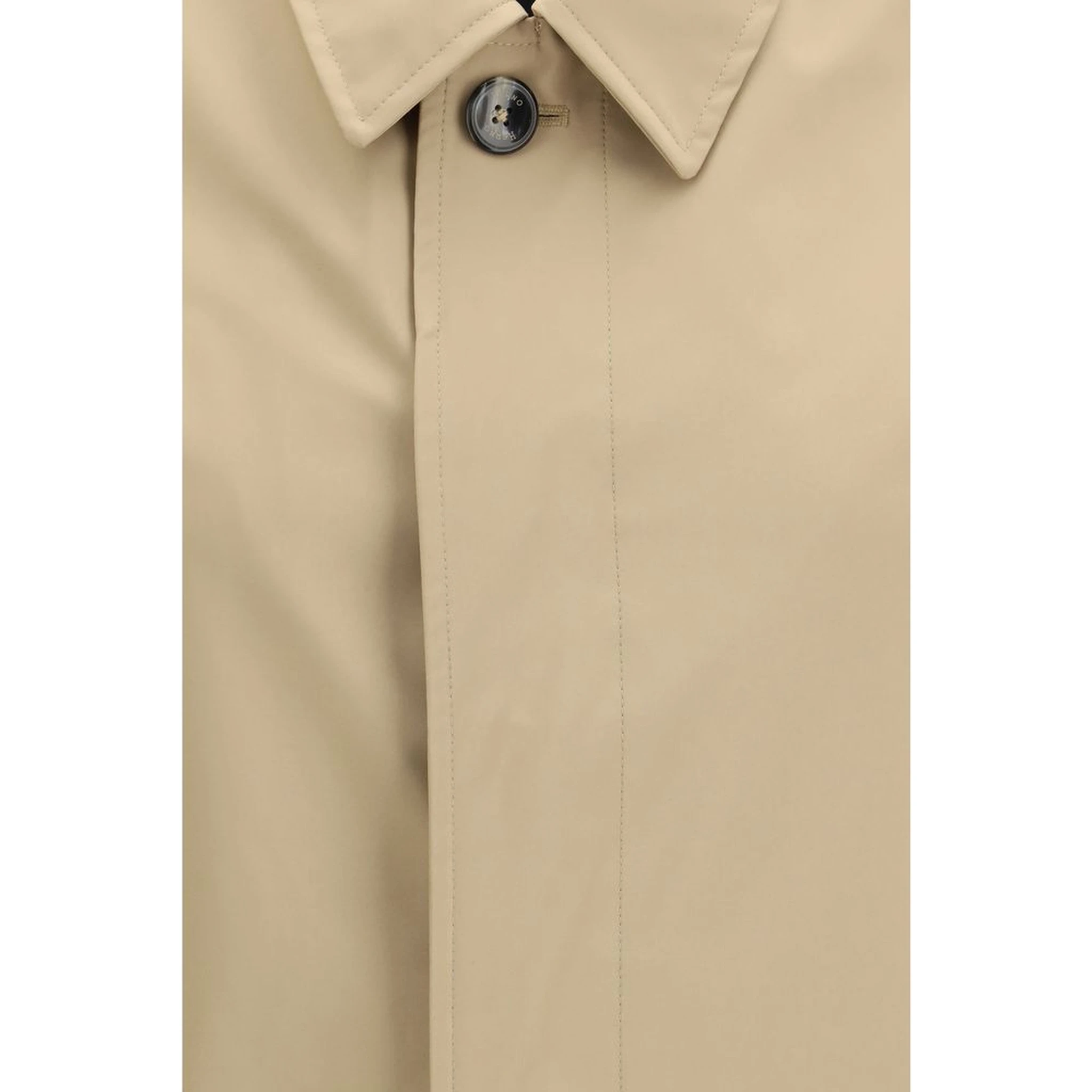 Beige Polyester Trench Coat