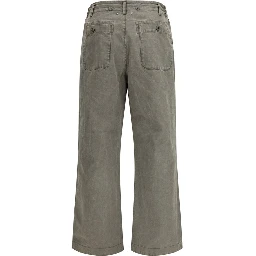 Bicolor Cotton Casual Pants