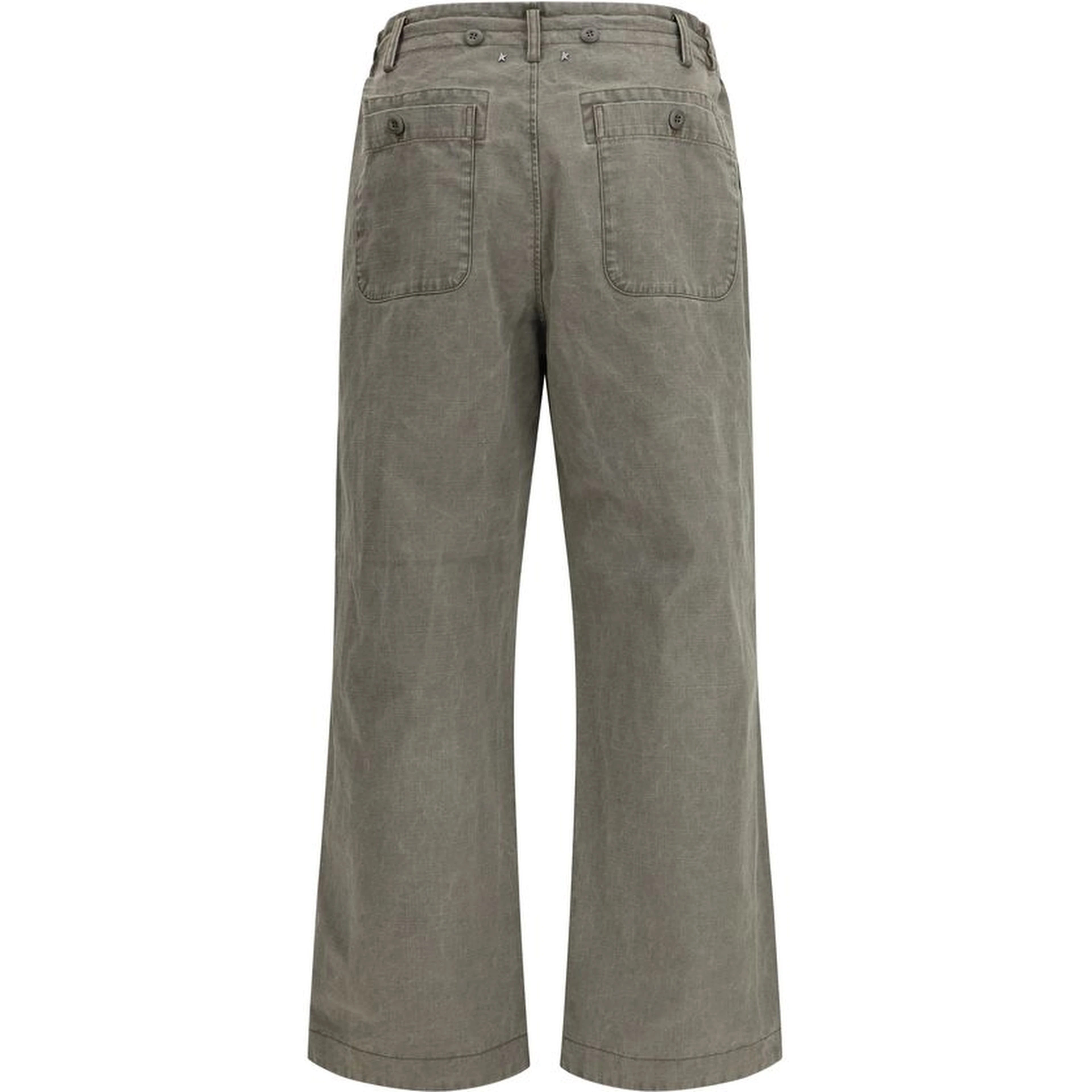 Bicolor Cotton Casual Pants